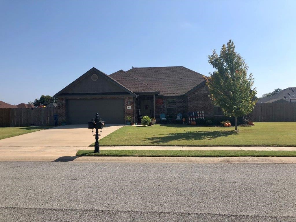 Adorable extremely well maintained like new home! 1549 SF, 3 BR, 2 BA, all brick with large backyard and covered patio. Welcome guests in spacious entry leading to open bright living room featuring cozy gas log fireplace. Kitchen has it all with granite countertops, stainless steel appliances including gas range & dishwasher and large pantry for extra storage.
