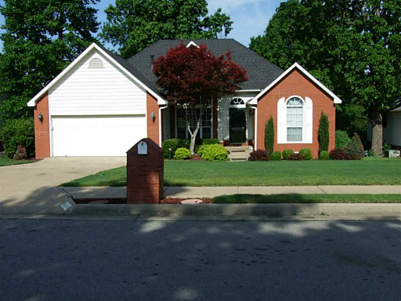 Great family home located cul-de-sac, neighborhood convenient to schools, employment, shopping and entertainment. Located in Har-Ber and Tyson school zone. Located near new Don Tyson Parkway interchange. Nice 3 BR, split floor plan with 2 full baths, LR,eat in kitchen, fireplace in LR, office or bassinet room off of master, & covered deck. A wooded view from the deck and backyard. New roof in 2012 and new flooring. Refrigerator, washer & dryer convey.