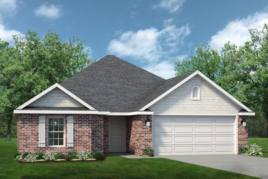 Beautiful New 3 bdr/2bath all Brick home to be built. Open plan-gas fireplace-crown molding in liv & mst bdr- Carpet in Living room and in all bedrooms-ceramic tile in all wet areas-great kitchen & bths-pantry-stainless steel appliances-Mst Suite. Garage door opener & key pad entry-pull down attic storage-Energy Efficient-Covered Patio-Sold before print