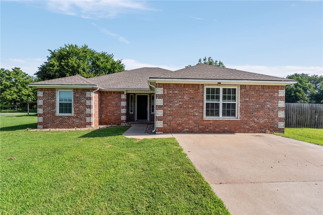 Over 2000 sqft on large lot just East of Alma. This home features a split bedroom floor plan and huge den with electric log fireplace. Some new flooring and paint. Master has dual sinks, solid surface counters and walk-in closets. Eat-in kitchen with tile counters, pantry and oak cabinetry. Covered back porch and privacy fenced back yard. Detached carport and storage building. Fridge washer and dryer are negotiable.