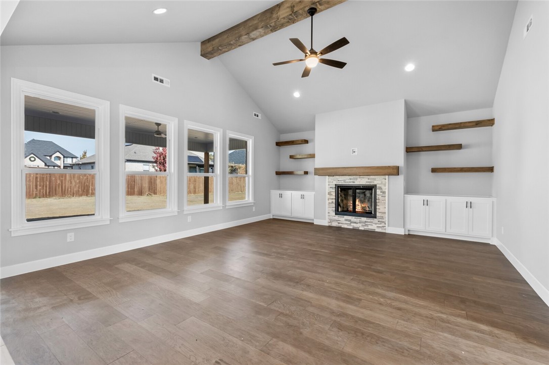 Step into the Walker Plan, a thoughtfully designed 2-story home offering 4 bedrooms and 3 bathrooms. The open floor plan creates a warm and inviting atmosphere, with a spacious eat-in kitchen thatās perfect for everyday living and entertaining. The primary suite is a private retreat, featuring a tile shower, double vanity sinks, and his-and-her closets for plenty of storage. Additional bedrooms provide space for family, guests, or a home office. Enjoy outdoor living year-round on the covered patio with a cozy fireplaceāperfect for gatherings or quiet evenings. A fenced backyard, 3-car garage, gutters, and blinds add even more convenience and value. This brand-new home blends comfort, style, and functionality, making it the perfect place to call your own. The house is still under construction and pictures are not of actual house but similar plan and finish. Taxes are based on land only. Seller is offering $7500 towards closing costs and preferred lender incentives available.