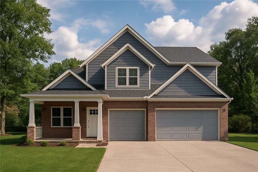Bariloche delivers the ideal mix of comfort and convenience with a quiet suburban setting just off Highway 412. Enjoy quick access to I-49, schools, shopping, dining, and local sports venues. Welcome to the Evergreen Plan, offering 5 bedrooms, 3 bathrooms, and 2,640 heated square feet. This two-story layout features an open living area, spacious kitchen, and dedicated dining space. The primary suite includes a soaking tub, walk-in shower, and large walk-in closet. Four additional bedrooms and two full bathrooms provide plenty of space for family, guests, or office use.Finishes include luxury vinyl plank flooring in the main living areas, tile in wet areas, and carpet in the bedrooms and closets. A covered patio, 3-car garage, fenced backyard, gutters, and blinds make this home move-in ready.