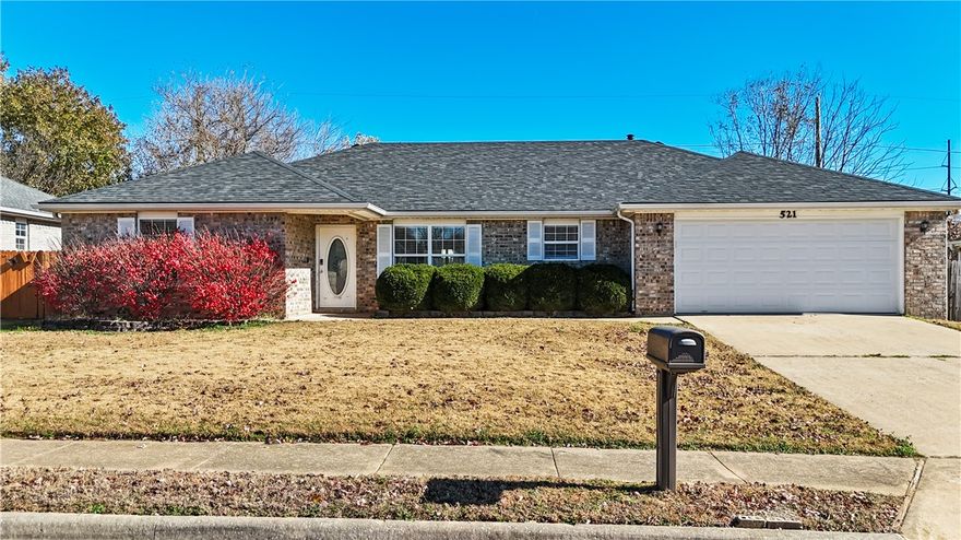 Welcome to this beautifully updated home in Lowell! The open-concept floor plan offers a comfortable living area with great natural light, an open kitchen with ample storage, and dining area perfect for family meals and entertaining guests. The primary suite features a private bath, while three additional bedrooms provide space for guests, work or hobbies. Enjoy a spacious backyard complete with a privacy fence and a covered porch perfect for relaxing or entertaining. This home was renovated in 2020 with new cabinets, flooring, counter tops & an open kitchen floor plan. You can also have peace of mind with a completely new roof, HVAC, & garage door in 2025.  Spacious, convenient and move in ready. Close to schools and conveniently located with quick access to I-49 & 71B, you’ll be just minutes from shopping, dining, and all that Northwest Arkansas has to offer.