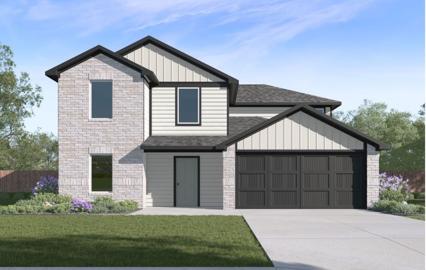 The Dashing Dalton plan in Whispering Springs offers 5 bedrooms and 2.5 bathrooms! The primary bedroom and ensuite are located on the first floor, while all other bedrooms are located upstairs. Upon entering, you’ll find a spacious kitchen open to the dining area and living room, perfect for entertaining! This plan features an upstairs game room! The downstairs will have LVP throughout, with carpet in all bedrooms, game room and on the stairs. The ensuite features a walk-in shower! These homes will have brick with Hardie® siding per plan. Parcel and tax TBD. HOA will have a $100 cap fee.