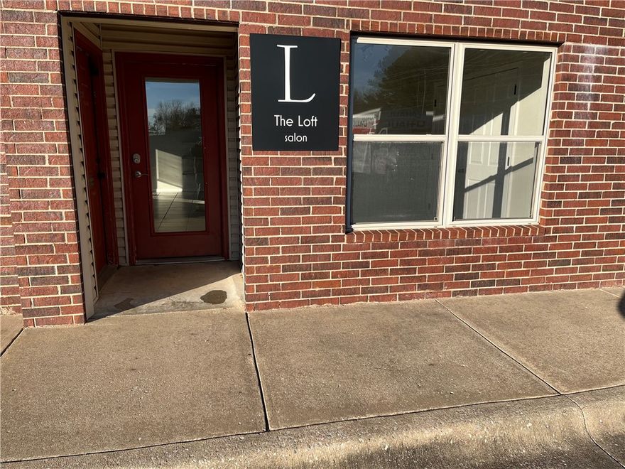 Great office space ready for your business! 2 separate offices, a kitchenette, and a bathroom. All utilities are paid for by the owner, and are prepared for you to move in. Great location with access to I-49, but nestled in a quiet private area.