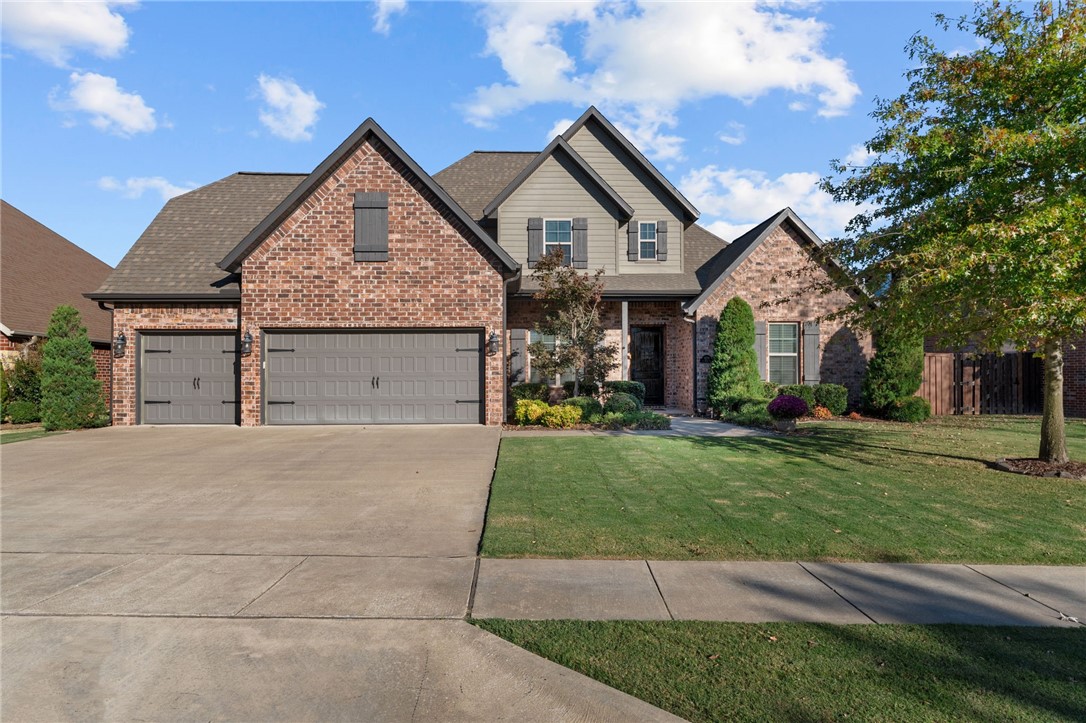 Charming 4-Bedroom Family Home with Modern Amenities! Discover this beautiful 4 bed, 3.5 bath home located in the highly desirable Silo Falls subdivision. Offering plenty of space, luxury and comfort, this home features a spacious bonus room upstairs, perfect for a home office, gym or playroom. Also upstairs you will find 3 bedrooms, one being a guest bedroom with en suite bathroom, and another full bathroom. Well-appointed kitchen with pantry and island, marble countertops, formal dining room and half bath on the main level make it ideal for entertaining. The open concept extends to the outdoors, with an oversized covered patio and an outdoor kitchen with built-in gas grill. This family-friendly community boasts a range of amenities, including a pool, playground and clubhouse. Nestled next to the Razorback Greenway, and within walking distance to local schools, this property is perfectly situated for convenience and leisure.