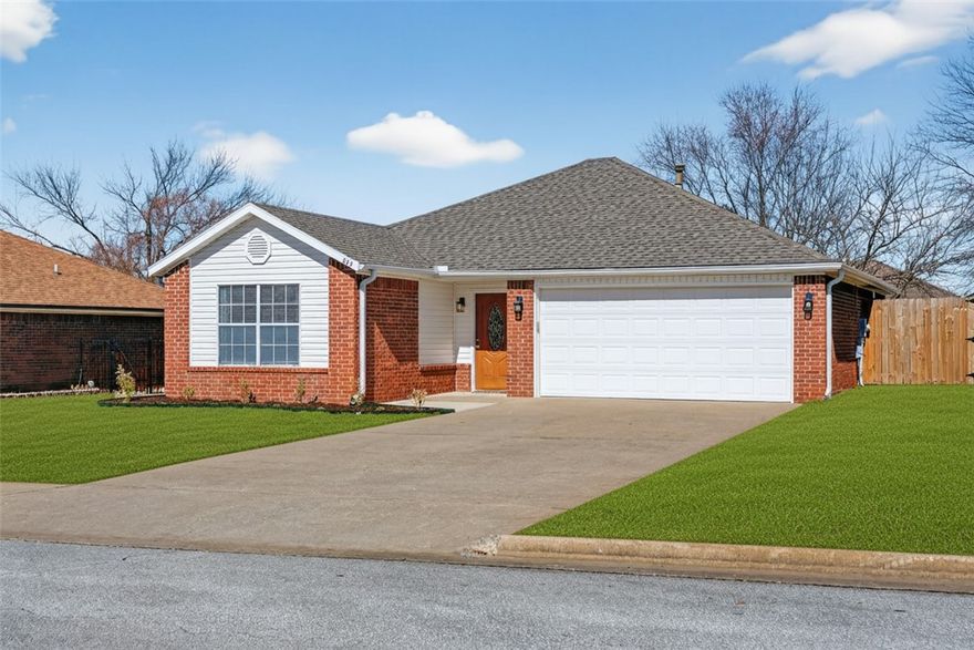 A beautifully renovated, move-in ready home perfectly positioned on the trails. Walking distance to BHS & surrounding schools. Enjoy the best of NWA, living just minutes from Downtown Bentonville, the new WM Campus, schools, shopping, restaurants, entertainment, and direct access to the area’s renowned biking and walking trails right from your neighborhood.
This fully updated home features hardwood flooring — no carpet anywhere — offering a clean, modern feel. Freshly painted inside and out, the home is enhanced with new lighting, recessed lights, and stylish ceiling fans for a bright and inviting atmosphere. From granite countertops, new cabinets, updated kitchen, bathrooms, professional landscaping & more, this home is ready to be enjoyed! 

This turnkey home combines thoughtful upgrades, and an unbeatable location near the heart of Bentonville. Whether you're looking for convenience, style, or proximity to everything the area has to offer, this home delivers. Buyer credit offered from preferred lender.