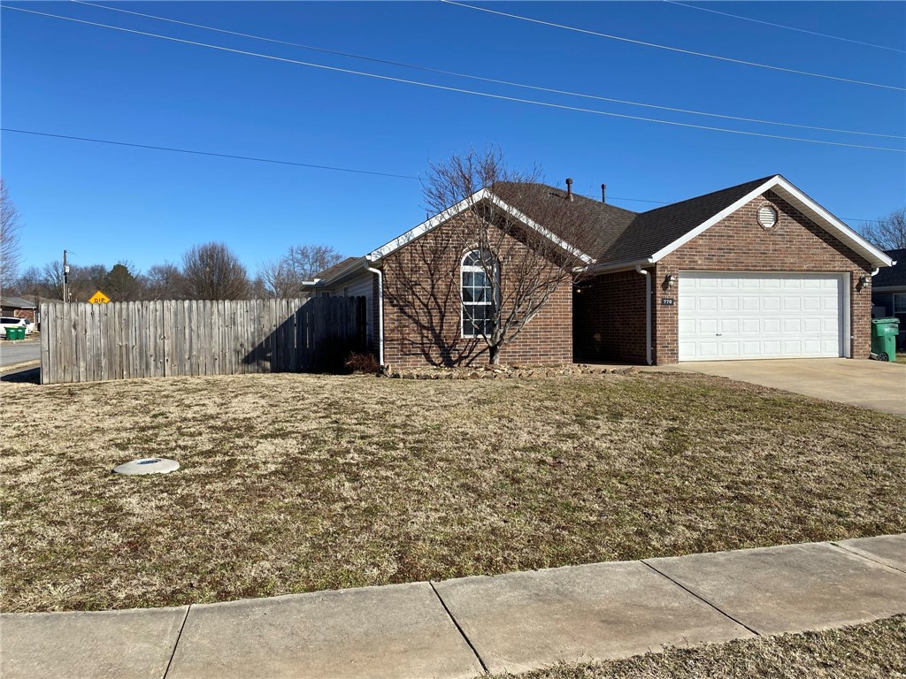 Centrally located near Bentonville and all Centerton has to offer! Close to Bentonville West High and the new Grimsley Jr. High. Features include vinyl plank flooring in living room, tile in wet areas, and carpeted bedrooms. Spacious corner lot with backyard storm shelter. Living room boasts a cathedral ceiling and cozy fireplace. All bedrooms have great closets; primary suite offers a large walk-in. Tankless hot water system. A must-see! **Short term lease ending on 2/28/26**Renters Insurance required.**