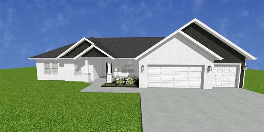 Welcome to Spring Creek Farms, located in the heart of NWA (Cave Springs/Elm Springs). There is something for everyone! A pool, playground & walking trails will be coming in phase 3. Shaw Elementary is just steps away. Enjoy pickleball, tennis, walking trails & more at nearby Shaw Park. Hurry to pick your favorite floor plan & finishes. Call for more details & options available. The Collins Plan is a one-level, 4-bed, 2.5-bath layout designed for modern living. Features include: 3 car garage, open floor plan, vaulted ceiling with beams, built-ins flanking a gas log fireplace, soft close custom cabinets to the ceiling, gas range with fully vented hood, built-in microwave, a butler's pantry plus a walk-in pantry in the kitchen. The laundry room flows into the primary suite that features a walk-in shower & a free-standing bathtub for the ultimate spa-like experience. A large back covered patio is complete with internet and gas hookups, ready to entertain.
