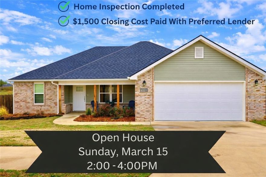 Home inspection completed + $1,500 closing cost credit with preferred lender.

Located on a cul-de-sac and backing directly to Presley Family Park, this 3-bedroom, 2-bath home offers 1,522 sq ft with a practical split floor plan.

The primary suite is set apart from the secondary bedrooms for added privacy, while the main living areas provide a comfortable layout for everyday living.

The home has already completed a full home inspection, giving buyers added confidence as they move forward. Plus, buyers can receive $1,500 toward closing costs with a preferred lender.

Cul-de-sac location, park access right behind the home, and a functional layout make this one worth a look.