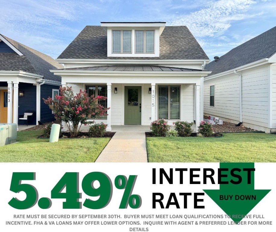 5.49% INTEREST RATE/BUY DOWN! Unbeatable location near Crystal Bridges Museum, the Alice Walton School of Medicine, Downtown Bentonville & Walmartās new campus. Enjoy a vibrant community with top-tier amenities, including a clubhouse, pool, pickleball court, dog park, yard maintenance & access to the countries top premier mountain biking trails. Faulkner floor plan boasts LVP flooring, crown molding, blinds, ample storage & quality throughout. The living room & dining area offer a seamless open floor plan, perfect for entertaining, with abundant natural light & smooth flow into the chefās kitchen. Chefās kitchen features 3cm granite countertops, Frigidaire stainless steel appliances, refrigerator, a pantry, tons of storage & abundant natural light. Spacious primary suite includes a perfect ensuite bathroom with walk-in tile shower, double sinks, & large walk-in closet. Patio perfect for entertaining! Oversized garage with ample storage. Staged home at 915 Heights.