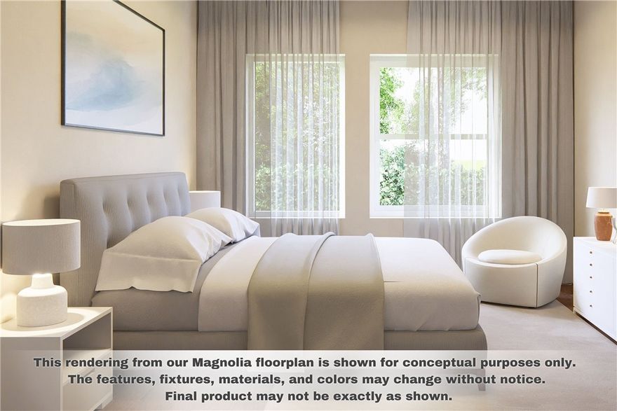 Book Your Community Tour Today!! The  three-bedroom Magnolia is the largest floorplan at Medlin Park Condominiums. This expansive plan features a generous open-concept living area that seamlessly flows into a well-appointed kitchen, ideal for entertaining and everyday living.
The primary bedroom suite is a true retreat, offering privacy and relaxation, complete with a spacious walk-in closet and en-suite bathroom. The additional bedrooms are generously sized, providing flexibility for guests, a home office, or hobbies. 

Medlin Park offers exceptional on-site amenities: a clubhouse with café area, refreshing pool, dog park, scenic fishing pond, and pickleball courts. Ideally located in southeast Bentonville, with easy access from I-49, residents will have direct access to the Greenway for walking & biking. Close to major employers like Northwest Medical and the new Walmart campus, as well as nearby attractions like Horsebarn Park, The Momentary, and downtown shopping and dining.