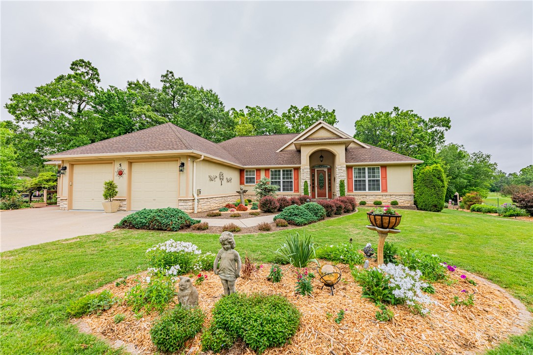 Located next to the 16th green at Highlands Golf Course, with arguably the most beautifully landscaped yard in Bella Vista...this is your dream home! This one owner, custom built home is in a gorgeous setting and has been lovingly and masterfully cared for. With 3 bedrooms (1 is used as a golf den) and 2 bathrooms, you will enjoy all of the comforts of living life at its best. This home features a 3 car garage, Sun Room, Garden Shed, luxurious Master Suite, built-in entertainment center with surround sound, covered deck, wonderful eat-in Kitchen, formal Dining Room, new roof, new tankless on-demand hot water hearer and views galore! If you love golf, gardening, and great neighbors....then this is your new home. There is a rain collection system that saves $$$ on your water bill. The current owners spend less than $100/month on water...and yet this beautifully landscaped yard is beyond compare! New photos of the landscaping coming soon! Your search is over...Welcome Home!