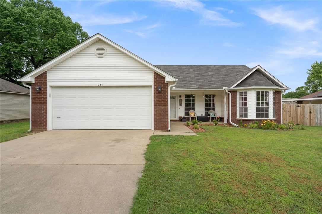 Step into this beautifully maintained 3-bedroom, 2-bathroom gem, where comfort and style blend seamlessly. Nestled on a 0.22-acre lot, this 1,375-Sq.Ft. residence offers a warm, welcoming ambiance perfect for creating lasting memories. As you enter, you'll be greeted by a cozy living room and a gas fireplace, inviting you to relax on chilly evenings. You'll notice the updated flooring that flows throughout the open living spaces, enhancing the home's modern charm. The kitchen, equipped with ample counter space and cabinetry, is ready for family dinners and entertaining guests. Each bedroom provides a peaceful retreat with plenty of natural light.
Outside, the 2-car garage offers convenience and additional storage, while the well-kept yard provides a serene space for outdoor activities. Located in a friendly neighborhood with quick access to AR-10 and HWY-96, this home combines a quiet, private setting with easy access to local amenities.