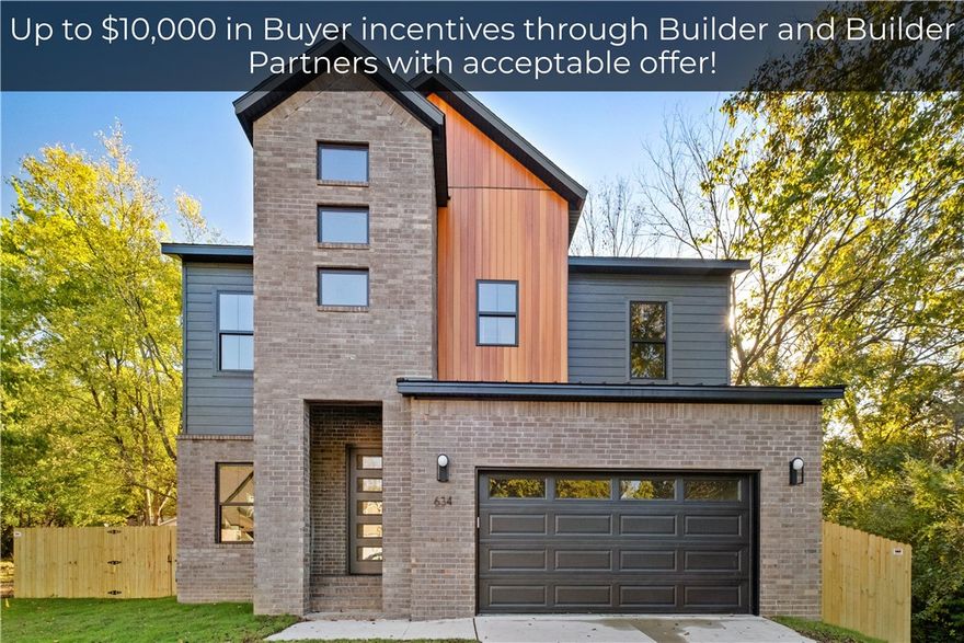 Up to $5,000 in concessions from the builder and builder partners with an acceptable offer and qualified buyer. Preferred lender options available upon request. Brand-new construction along desirable Happy Hollow Road! This thoughtfully designed 3-bedroom, 2.5-bath home includes a dedicated office and showcases quality finishes throughout. Enjoy all solid-surface flooring—luxury vinyl plank and tile, plus sleek quartz countertops. The open-concept layout connects the kitchen, dining, and living areas for everyday living and entertaining. Nestled outside of any subdivision, this property offers a rare sense of freedom and privacy while being just minutes from the University of Arkansas, Downtown Fayetteville, and the city’s best trails, parks, and dining. A perfect blend of modern comfort and prime location—waiting for you to call it home!