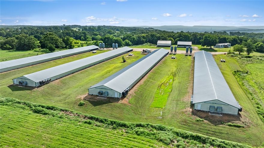 4 BROILER HOUSES WITH TYSON PREMIUM PAY! This farm is the perfect starter farm OR add income to an existing farm!  Call today to schedule your private showing! NO KNOWN UPDATES! BIO-SECURE - DO NOT ENTER WITHOUT AN APPOINTMENT.