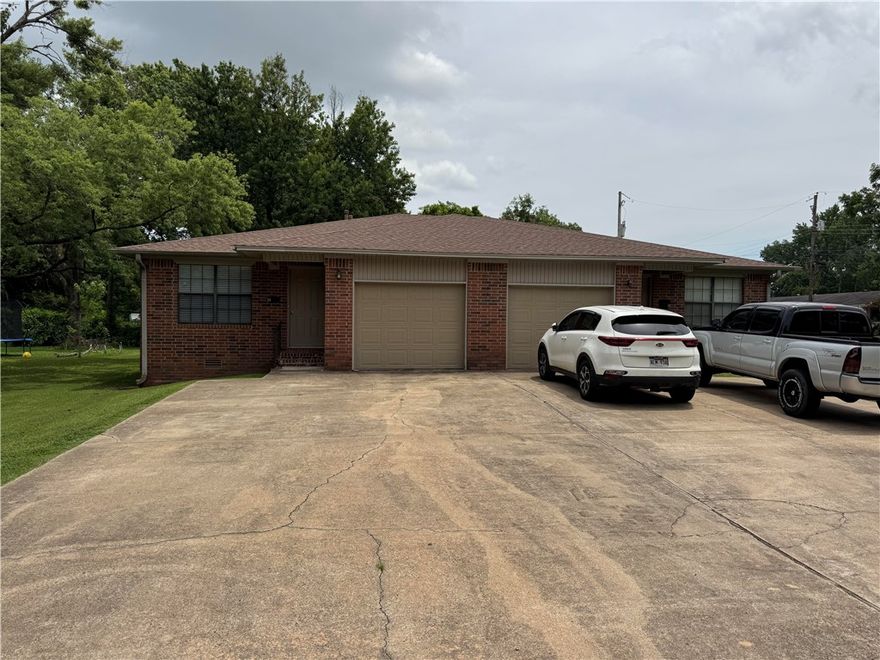 This well-maintained brick duplex offers 2 bedrooms and 2 full bathrooms in each unit, located just minutes from local schools and the center of town. This property is ideal for investors or those looking to live in one side and rent the other. Great location, solid construction, and excellent rental potential!