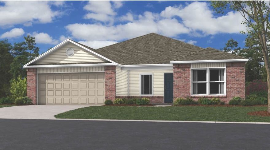 The charming Kinsley II plan is rich with curb appeal with its welcoming covered front porch and front yard landscaping. This home features an open floor plan with 4 bedrooms, 2 bathrooms, and an expansive living area. Also enjoy a lovely dining area/kitchen fully equipped with energy-efficient appliances, ample counter space, and a convenient pantry for the adventurous home chef. Learn more about this home today! *Photos are of similar model