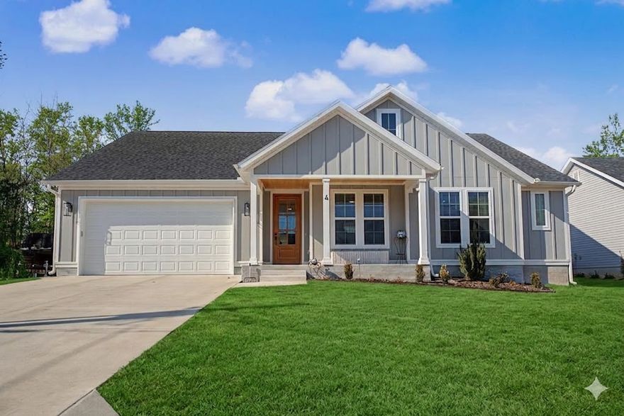 Welcome to 4 Hobkirk Drive... this "almost new" 3 bed, 2 bath, single story home has high end finishes and quality workmanship throughout. Enter the home to a beautiful foyer with natural light & wood flooring. Living room is at the heart of the home with an open concept design, wood beams, gas fireplace & large, picturesque windows. Kitchen features 3CM quartz countertops, white cabinets, open shelving, stainless steel appliances, soft close doors & drawers and plenty of storage space. Spacious primary suite has a double vanity, walk-in closet & a huge walk-in tiled shower. Backyard is flat & has secondary access from the road behind the property. Enjoy summertime from the covered back patio & the private 8,000-gallon pool. The 2-car garage is finished out with cabinets & shelving. Mud room conveniently located between garage, kitchen & laundry. Close to Branchwood Rec Center, Scottsdale & Highlands Golf, Lake Loch Lomond.