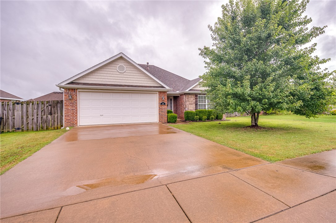 Cute brick home in a great neighborhood! Large living room with gas fireplace, carpet, & tall ceiling. Kitchen has plenty of cabinet & counter space, pantry, pass-through to living room, & eat-in space. Large master with tray ceiling, walk-in closet, dual vanity, separate walk-in shower & jetted tub. Grill out on the patio & let the kids play in the large privacy-fenced backyard. Backyard has storage shed & a playset that can convey with acceptable offer. New roof. This great home won't last long! Come see!