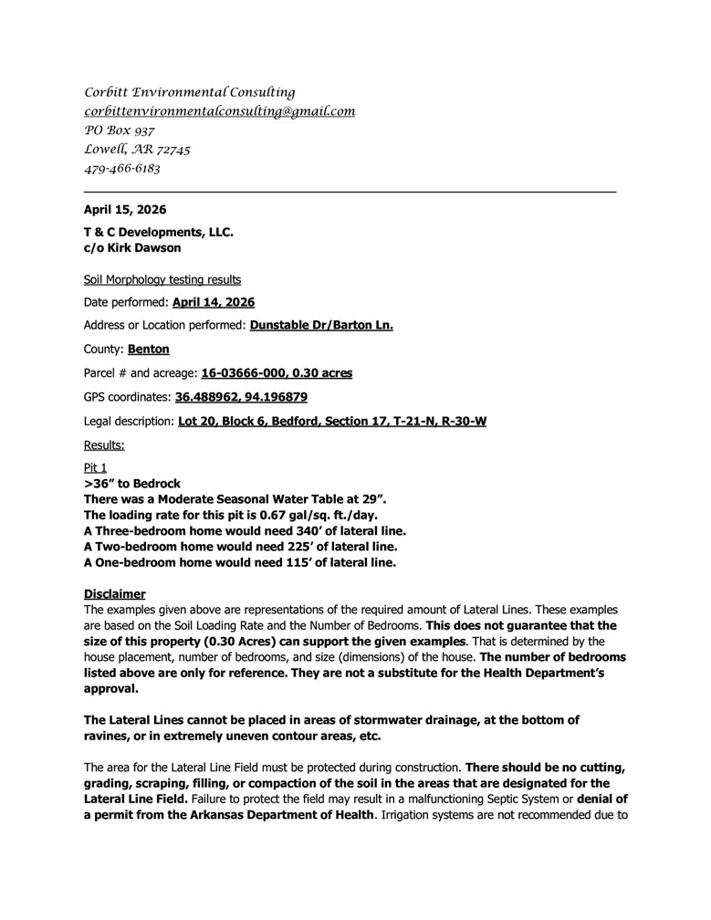 Bedford Sub Bvv - Land