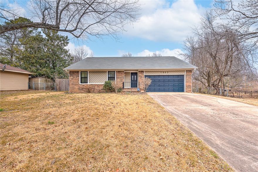 Located in a desirable East Fayetteville neighborhood near Gulley Park and scenic walking trails, this well-maintained home offers comfort, convenience, and charm. The property features 3 bedrooms and 2 bathrooms, a covered garage, and a fully fenced yard situated on a quiet cul-de-sac. Recent updates include a refreshed kitchen, beautifully updated bathrooms with newly tiled showers and modern vanities, and an epoxy-coated garage floor. Additional highlights include a storage shed, raised garden beds with irrigation, and a peaceful setting within a well-established neighborhood—ideal for everyday living and outdoor enjoyment.