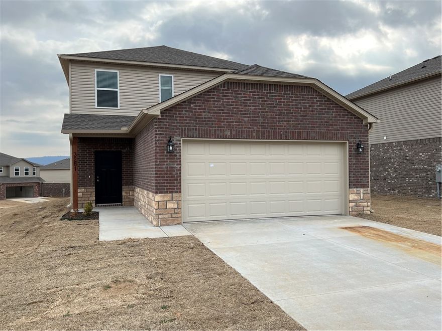 Great home in Prairie View Subdivision.  Home features 3 bedrooms, 2.5 bathrooms, 2 car garage, vinyl wood floor throughout, nice sized living room downstairs, large loft upstairs that could be used as a second living room, and a back patio for entertaining/grilling.  Fridge included.