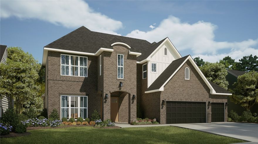 Introducing the Monroe, a grand two-story estate plan basking in natural light & timeless elegance. As you enter through the double front doors, you’re captivated by the cathedral ceiling & a welcoming living room that seamlessly connects to an outdoor patio. The open plan offers an easy transition into a designer kitchen adorned with a huge island that accommodates additional seating & a sunny breakfast nook. The Study is accessible from the foyer, and the owner's retreat is discreetly located toward the back of the house. This space offers ultimate relaxation with a large walk-in closet and spa-like bathroom that includes a free-standing tub. The three-car garage is connected to a utility room and upstairs you will find a game room, three bedrooms, and two additional baths! It’s accompanied by a catwalk overlooking the grand two-story entrance, and a sitting room off of the upstairs Bedroom 2.
