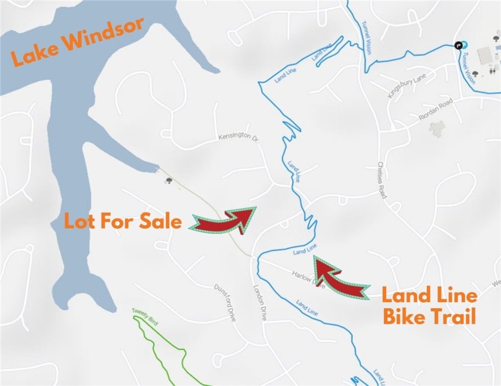 Build your home on this perfect lot next to lake Windsor. Then ride your mountain bike down the street to Land Line mountain bike trail. Enjoy 7 lakes, 8 golf courses, gun ranges, pools and over 100 miles of bike trails.