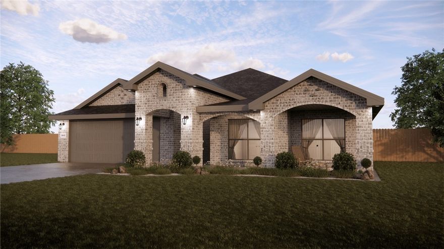This he 2410 series is a 4 bed, 3 bath home that offers a large family, dining, and kitchen area with a barstyle counter that is ideal for hosting guests. An open design layout creates a welcoming space for family time. he large primary suite offers a spacious walk-in closet, double bathroom vanities, and separate tub and shower. Taxes subject to change based on new construction.