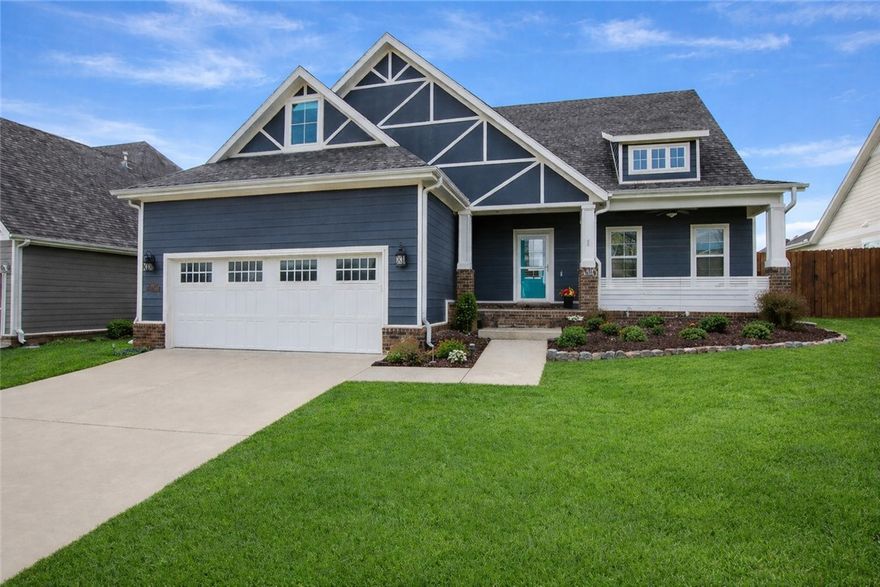 **$6,000 Paint Allowance** 
Beautiful Craftsman-style home in the highly desirable Hyde Park subdivision in Cave Springs! This 4-bedroom, 2.5-bath home offers approximately 2,602 sq ft of well-designed living space on a .23-acre lot. The open-concept layout features a spacious living room with fireplace that flows into the kitchen and dining area, complete with granite countertops, stainless steel appliances, gas cooktop, and walk-in pantry. A dedicated office with French doors and built-ins provides an ideal work-from-home space.
The primary suite offers coffered ceilings, dual vanities, whirlpool tub, walk-in shower, and a large walk-in closet with built-ins and direct laundry access. Updates include: Plantation shutters, wood look tile flooring throughout the first floor, new carpet on stairs, and new flooring throughout upstairs, fresh coat of paint, storm doors on the front and back doors, and so much more! HVAC system replaced in 2020 featuring a built-in air purification filter.