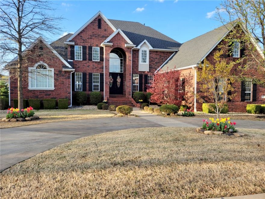 Rare opportunity to own a home in the sought after Manors subdivision! This beautiful 4 bedroom/4.5 bath home boasts over 5,000 sq feet, huge yard with gunite pool and spa. The updated chef’s kitchen has a large island, custom cabinets, and Jenn-air appliances. Warm and inviting living room has built-ins, fireplace, and plenty of natural light. The main floor also includes formal dining room, spacious office, homework nook, and laundry room. Primary suite with sitting area, his & her walk-in closets, and updated main bath with quartz countertops and heated floors. 3 bedrooms upstairs with new carpet and freshly painted bonus room. Escape to the backyard oasis from the walk-out basement with a covered patio and lush landscaping. This house is perfect for entertaining. The circle driveway, quiet street on a cul-de-sac, with Greenway access, near the Promenade Mall, Walmart Amp, and I49 will be perfect for your family. Roof and guttering replaced 2020. New furnace, two a/c units replaced Oct 2021. Open House Sat/Sun