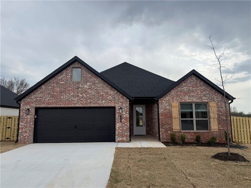 The Falcon floor plan Offers 3 bedrooms, 2 bathrooms, and a versatile nook.Step inside to an open-concept layout designed for everyday living & entertaining. The kitchen is a true highlight, featuring a professional-style gas cooktop with an exterior-vented hood. The seamless flow into the living and dining areas creates a warm, inviting atmosphere.The primary suite offers comfort and relaxation, while two additional bedrooms provide flexibility. A gas water heater ensures efficient and reliable hot water throughout the home.Enjoy outdoor living year-round on the back patio, pre-wired with a ceiling fan and TV hookup, making it effortless to create your ideal outdoor space.Complete with a 2-car garage and situated in one of Pea Ridge’s sought-after communities.