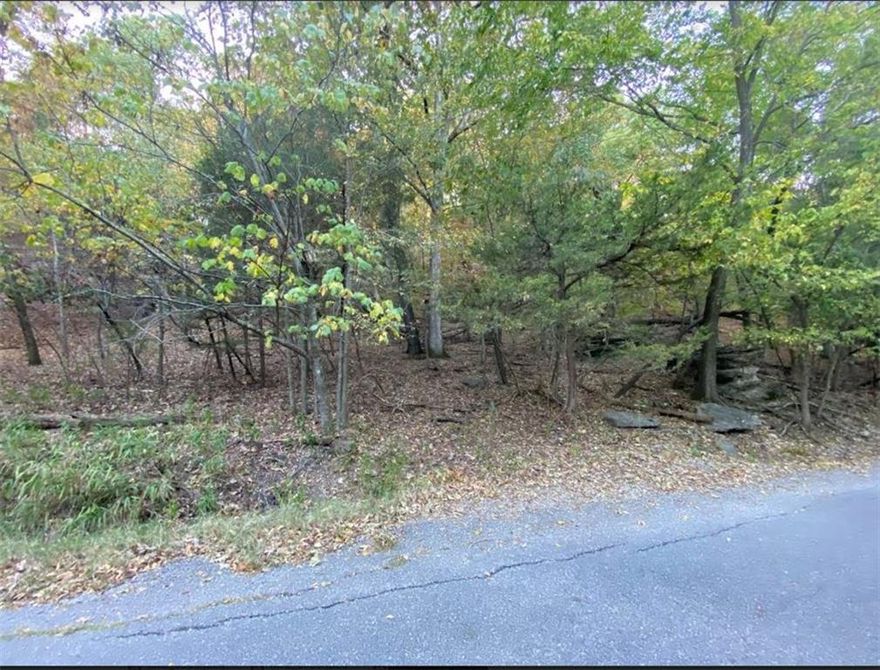 Beautiful bluff along back of property. On paved road. Partial seasonal lake view. All amenities of Lost Bridge Village (you can check them out at https://lbvca.com/): swimming pool, Classes (Yoga etc.)  library, airstrip, tennis courts, security patrol, rec center, community hall, and a playground. POA dues are $112.00 a year. If you build on the lot they go up to $160.00.  Sewer/Water at street.
