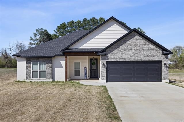Welcome to this stunning new construction home, built in 2024, situated on 1.88 acres of peaceful countryside! This 4-bedroom, 2.5-bath home offers a spacious, open-concept layout designed for modern living. The bright and airy living area flows seamlessly into a beautifully designed kitchen, featuring custom cabinetry, high-end appliances, and a large islandāperfect for gatherings. The primary suite boasts a tiled shower, dual vanities, and a walk-in closet for ultimate comfort. Three additional bedrooms provide plenty of space for family, guests, or a home office. Step outside to enjoy the covered patio and the expansive yard, offering endless possibilities. With its quality craftsmanship, stylish finishes, and peaceful setting, this home is a must-see. Schedule your showing today and make it yours!