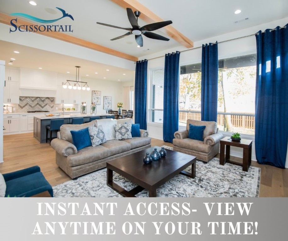 Beautifully built home in the gated community of Scissortail with a fabulous layout. Living has a custom tile linear fireplace, custom wood beams and tons of windows letting in the natural light. Kitchen is open to living space and has walk in pantry, huge island, quartz countertops, stainless steel appliances, gas cooktop and double ovens. Spacious master bedroom with accent wall and master bath with tile walk in shower, free standing soaking tub & large master closet. Secondary bedroom on the main level would make a perfect study. Stairs lead to two large bedrooms - All have walk-in closets and a huge bonus room. Large covered back porch overlooks flat, spacious fully fenced backyard. Conveniently located within walking distance of the Bentonville Schools. Scissortail residents have access to TONS of community amenities including gated community, clubhouse, adult pool, family pool, exercise room, playground, firepit and sports court.