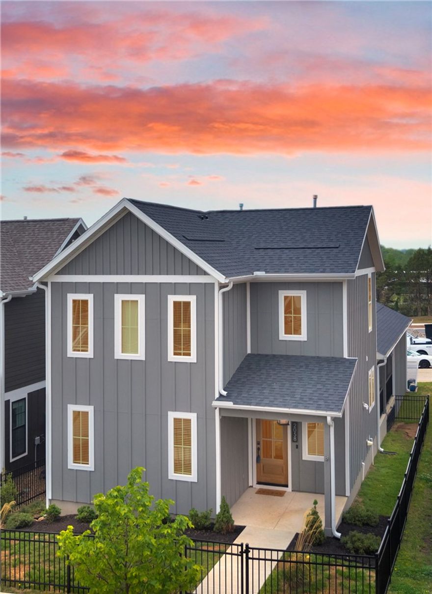 Come see this fantastic home in the community-driven Stage Station neighborhood of East Fayetteville! Owners will love enjoying time with neighbors and friends at Confident Coffee (just a half block away), playing pickleball on the neighborhood court and swimming in the neighborhood pool! This 3 bedroom, 2.5 bathroom home considers your wants AND needs, with a private Office set behind French doors and second floor bonus space for the flexibility you desire. Thoughtfully-designed with a convenient, open concept Kitchen-Dining-Living Room layout and fabulous covered patio. Your new home includes an attached, 2-car garage accessed via rear alley to maintain the beauty of the exterior elevation. Just minutes from Whole Foods, I-49, downtown Fayetteville, and Butterfield Trail Elementary; you're right in the middle of it all!