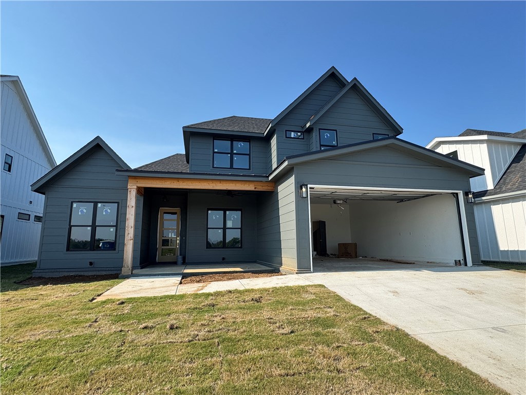 Welcome to Meadow Brook in SW Rogers! Great community in the best location! This plan features 3-4 bedrooms (2 flex spaces either bedroom 2 or study option as well as upstairs bedroom 4 or bonus room). All bedrooms have walk-in closets with plenty of storage! Downstairs you will find the primary bedroom. Great layout with open kitchen/living room area. Kitchen has large island to sit up to 6 bar stools, built-in gas cook top, built-in oven and microwave, large pantry, and eat in dining area. Primary bedroom feature en suite bathroom with soaking tub, walk-in shower, his and hers separate vanities, and large closet with lots of built-ins. Bedrooms 3 & 4/bonus room are upstairs along with a full bathroom. Enjoy the evenings grilling on the covered back patio! Can't beat location being only minutes to shopping, dining, groceries stores, and only steps to the Razorback Greenway Trail.