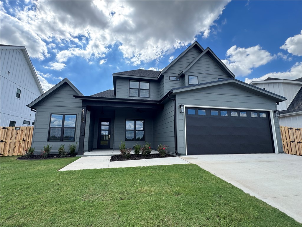 Welcome to Meadow Brook in SW Rogers! Great community in the best location! This plan features 3-4 bedrooms (2 flex spaces either bedroom 2 or study option as well as upstairs bedroom 4 or bonus room). All bedrooms have walk-in closets with plenty of storage! Downstairs you will find the primary bedroom. Great layout with open kitchen/living room area. Kitchen has large island to sit up to 6 bar stools, built-in gas cook top, built-in oven and microwave, large pantry, and eat in dining area. Primary bedroom feature en suite bathroom with soaking tub, walk-in shower, his and hers separate vanities, and large closet with lots of built-ins. Bedrooms 3 & 4/bonus room are upstairs along with a full bathroom. Enjoy the evenings grilling on the covered back patio! Can't beat location being only minutes to shopping, dining, groceries stores, and only steps to the Razorback Greenway Trail.
