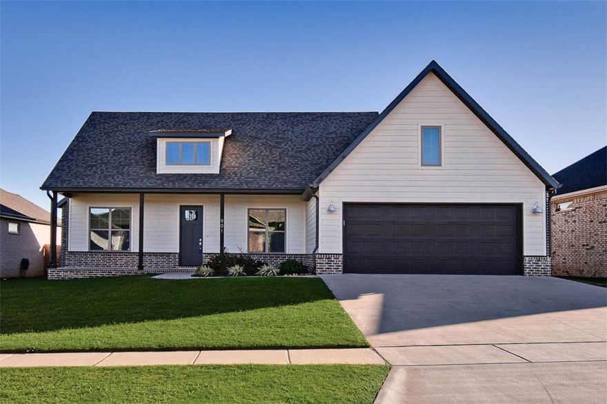 Nestled in Prairie Grove's Mountain View Estates, close to schools, shopping and the historic Prairie Grove Battlefield Park. This 3BR/2BA - 1,793 SF home blends elegance with functionality all on one open level. The living room gives cozy vibes with a gas fireplace, while the luxury vinyl plank flooring throughout makes maintenance easy. A luxurious primary suite includes a bathroom that will make you feel like you are at a spa. There is a large, welcoming, covered front porch and a huge back deck that is perfect for entertaining. Schedule your showing today!