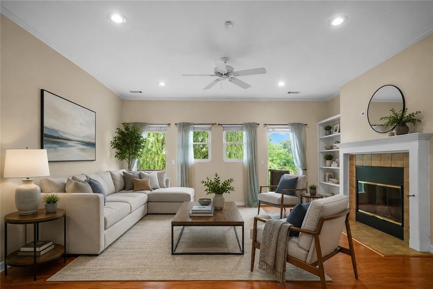 Welcome to Lake Road Estates! This spacious two-story home offers 3 bedrooms, 2.5 bathrooms, and 3,156 square feet of comfortable living space on a generous 0.33-acre lot. Designed with both everyday living and entertaining in mind, the home features two separate living areas, providing plenty of room for family gatherings, recreation, or a home office setup. The primary suite is a true retreat, highlighted by a stunning double-sided fireplace shared with the main living area, creating warmth and ambiance throughout. Enjoy outdoor living from the expansive upper-level deck or relax on the spacious lower-level porch overlooking the property. Ideally located, this family-friendly home offers convenient access to Lake Fayetteville, scenic trails, schools, shopping, dining, the Northwest Arkansas Mall, and the Springdale Country Club and golf course. With its generous living spaces, exceptional location, and unique features, this home presents a wonderful opportunity to enjoy the best of Northwest Arkansas living.