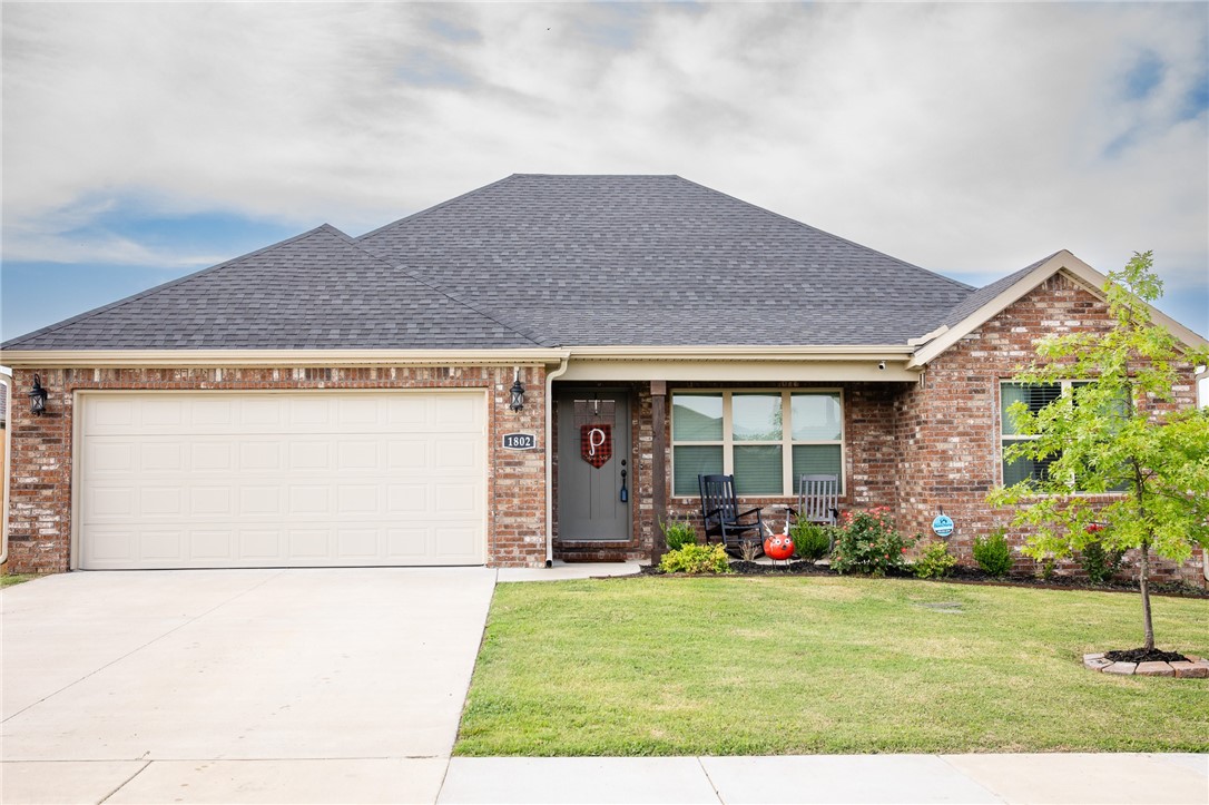 Seller now offering $3000 in buyer concessions!! Welcome home to the sought after Endura Park Subdivision! This subdivision sits on the edge of town, making for a serene and quiet location to call home. Gorgeous split floor plan, that boasts natural light and cathedral ceilings. The primary bedroom is abundantly spacious, with a very roomy walk in closet. Enter from the garage into the huge mudroom, with a very large laundry room connected. The home is located on a large corner lot, and the storage building conveys! The swing set it negotiable, and the security system conveys with no contract at $55/mo. Enjoy the neighborhood pool and outdoor lounging area, as well as the convenient location.