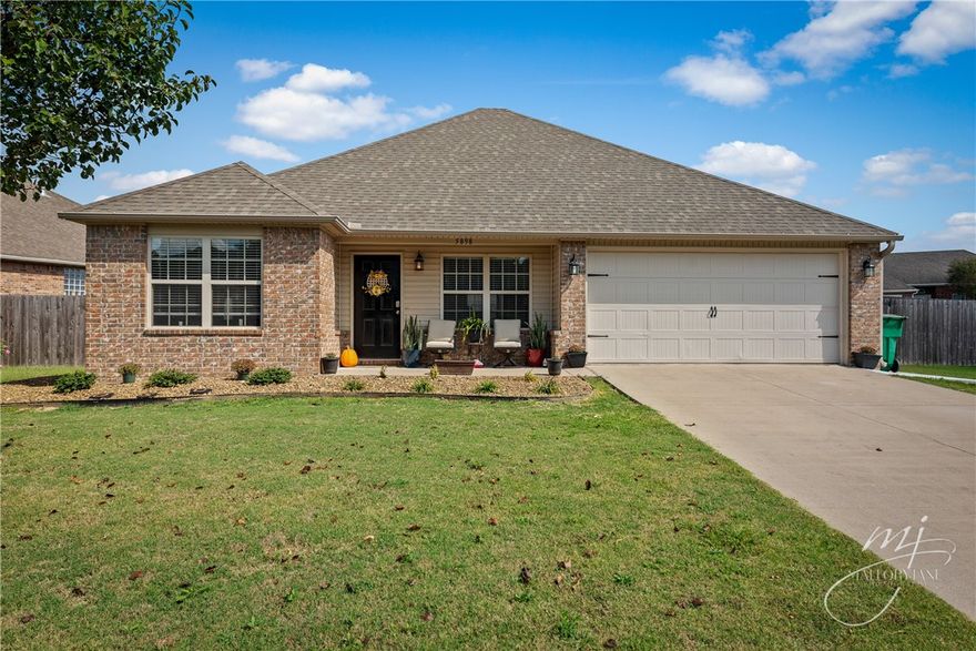 Looking for a centrally located four bedroom home on almost half-an-acre at an affordable price? This cute little number has hard floors throughout, an open kitchen/living area, and a master suite complete with tray ceilings and a spacious closet with custom organization system. The master bathroom boasts a relaxing jetted whirlpool tub and a separate walk-in shower. All four bedrooms have newly upgraded ceiling fans, and the kitchen has a new microwave, dishwasher, and faucet plus a granite topped island. The exterior includes front and back landscaping and a fully fenced backyard with an extended back patio. Home is located in the desirable Har-Ber School District.