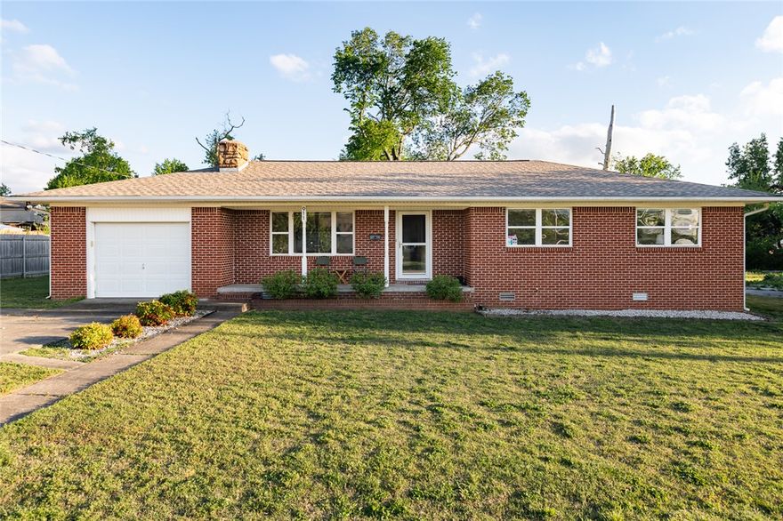 Beautifully updated 3 bed, 2 bath home tucked into the heart of Bentonville! Perfectly situated just off N Walton Blvd, this inviting property offers a prime location just minutes from Coler Mountain Bike Preserve, Crystal Bridges Museum, and the vibrant downtown square. This charming ranch-style home sits on nearly a third of an acre, with a spacious yard that feels like your own little retreat. Full of character and potential, it’s an ideal fit for first-time buyers, investors, or anyone looking to add their own personal touch to a cozy Bentonville gem. Updates: New roof in ‘24, new laminate floors and carpet, new fixtures and paint, galvanized water lines replaced and 
new shower faucet cartridge.