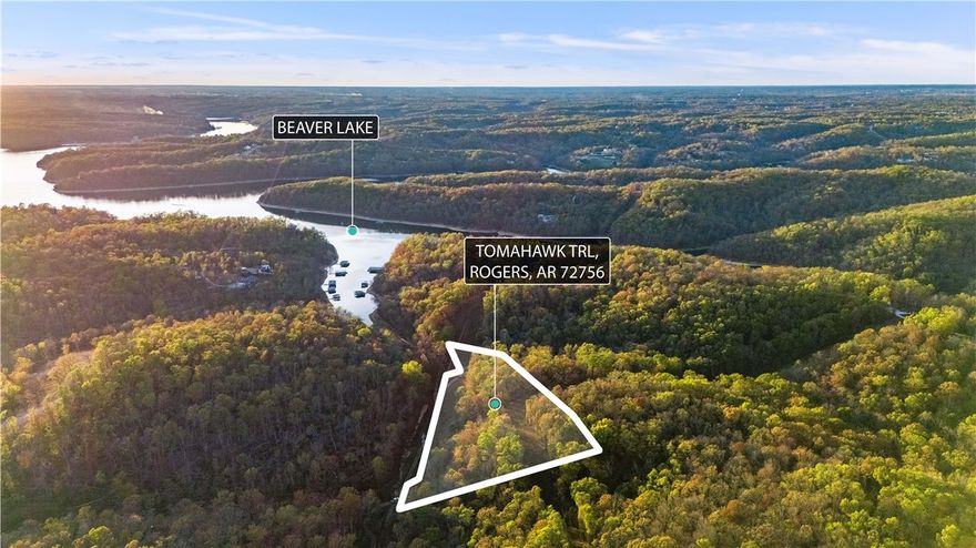 Lake shoreline property with lake access and top hill lake views. Ready for your dream lake home on this secluded 13.88 acres Beaver Lake property. Electric hookup on property. Best entrance is off Thomas Dr and the Beaver lake shoreline guidelines is in attachments. Property listed under appraisal value.