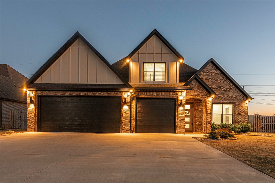 WELCOME! This 4 bedroom 3.5 bath home built on a corner lot in 2021 is LIKE NEW! Located minutes away from schools, shopping, eateries, & Lake Elmdale! From the covered front porch head inside to the open concept living room with wood flooring, gas log fireplace & crown molding details. Check out the oversized kitchen & dining space complete with: counter height peninsula, center island with granite countertops, white cabinetry, under cabinet lighting, tiled backsplash, pantry, gas range, pot filler, center island with vegetable sink, & double oven! Relax & rejuvenate in the large primary bedroom with ensuite feat: dual sink vanity, walk-in shower, soaking tub, & walk-in closet with passthrough to laundry room! Office, 2 more bedrooms & 1 bathroom on the 1st floor. Upstairs a bonus room & additional bedroom! Enjoy fenced in backyard with a partially covered patio with a gas log fireplace perfect for spring and the upcoming summer! SUBDIVISION FEATURES: Community pool & pickleball/basketball court! Donāt Miss out!