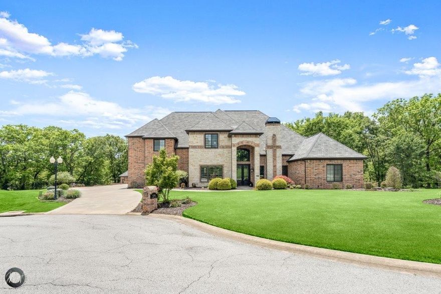 Gorgeous Talamore Estate on 2.63 Acres w/Pool & Guest House. Sitting on a cul-de-sac w/secluded wooded views and full landscaping, this home is a true oasis! Grand entry opens to a formal dining, and a beautiful office w/fireplace. Spacious & Bright living room is open to eat-in kitchen & features vaulted ceiling w/wood beams, fireplace & built-ins. Kitchen boasts large pantry, Wolf gas range, pot-filler, double oven & much more! Master suite has att. bath with large whirlpool tub & walk in shower as well as huge WIC. Guest bed on main level is handicap acc. w/ attached bath & walk in shower. Upstairs is massive bonus room w/wet bar and a home theatre! 3 add. Guest bedrooms & 2 guest baths. Unbeatable outdoor living space with covered patio & fireplace, built-in grill, pool w/waterfall & more! Pool house has full bath & kitchen!