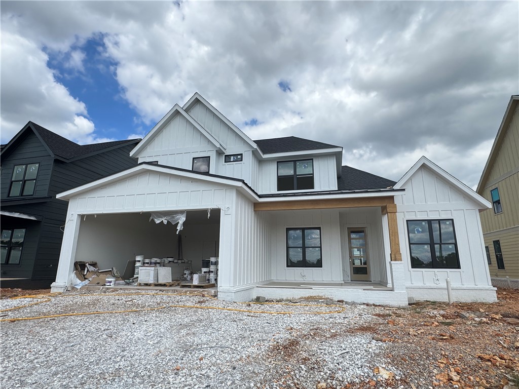 Welcome to Meadow Brook in SW Rogers! Great community in the best location! This plan features 3-4 bedrooms (2 flex spaces either bedroom 2 or study option as well as upstairs bedroom 4 or bonus room). All bedrooms have walk-in closets with plenty of storage! Downstairs you will find the primary bedroom. Great layout with open kitchen/living room area. Kitchen has large island to sit up to 6 bar stools, built-in gas cook top, built-in oven and microwave, large pantry, and eat in dining area. Primary bedroom feature en suite bathroom with soaking tub, walk-in shower, his and hers separate vanities, and large closet with lots of built-ins. Bedrooms 3 & 4/bonus room are upstairs along with a full bathroom. Enjoy the evenings grilling on the covered back patio! Can't beat location being only minutes to shopping, dining, groceries stores, and only steps to the Razorback Greenway Trail.