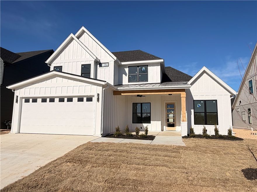 Welcome to Meadow Brook in SW Rogers! Great community in the best location! This plan features 3-4 bedrooms (2 flex spaces either bedroom 2 or study option as well as upstairs bedroom 4 or bonus room). All bedrooms have walk-in closets with plenty of storage! Downstairs you will find the primary bedroom. Great layout with open kitchen/living room area. Kitchen has large island to sit up to 6 bar stools, built-in gas cook top, built-in oven and microwave, large pantry, and eat in dining area. Primary bedroom feature en suite bathroom with soaking tub, walk-in shower, his and hers separate vanities, and large closet with lots of built-ins. Bedrooms 3 & 4/bonus room are upstairs along with a full bathroom. Enjoy the evenings grilling on the covered back patio! Can't beat location being only minutes to shopping, dining, groceries stores, and only steps to the Razorback Greenway Trail.