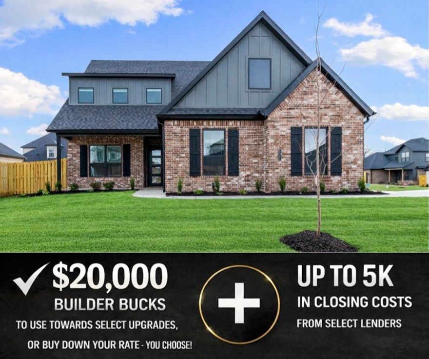 Welcome to the Persimmon plan, an expansive 2-story home offering 2,975 sq ft, a dedicated office, and a rare side-load 3-car garage. Set in a peaceful community near top-rated schools and major employers. The private office provides the perfect work-from-home or flex space. Upstairs, three additional bedrooms share a well-appointed full bath, creating a smart split plan for family or guests. You’ll appreciate the elevated finishes throughout, including square undermount sinks, extra cabinetry above toilets for added storage, and practical touches that make daily life easier. Outside, enjoy a fully sodded front and back yard, a landscaped front flowerbed. For a limited time, Builder Incentives: $20,000 Builder Bucks to use towards select upgrades, appliances, or buy down your rate – you choose! Plus up to 5K from select lenders. For a total of up to 25K with lender incentives! Fence, blinds, and gutters are all included. Hillcrest open houses are held every Sunday from 1–4​​‌​​​​‌​‌​​​‌‌​​​‌‌‌​​‌​​‌‌​​​​ PM.